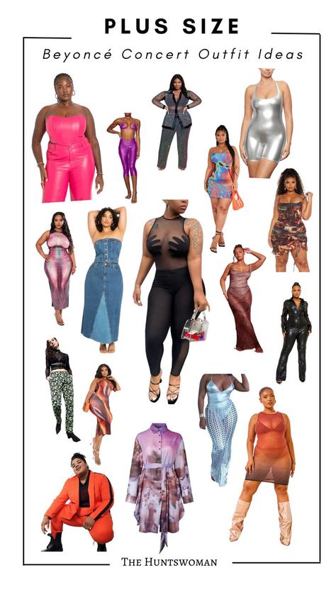 Collage of different Beyoncé Concert Outfit Ideas Indoor Concert Outfit Ideas Summer, Rwt Outfit Ideas, What To Wear To Beyonce Concert 2023, Rennaisance Outfits Beyonce Concert, Rwt Outfit, Beyoncé Concert Outfit Ideas, Beyonce Inspired Outfits, Beyonce Concert Outfit Ideas, Beyoncé Concert Outfit