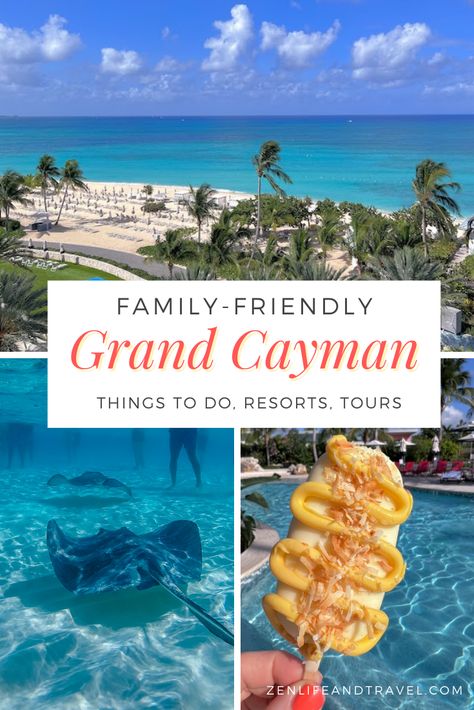 Grand Cayman is a fantastic Caribbean destination that's perfect for a family vacation. This post will show you things to do, tours, scuba diving, and family-friendly resorts. Grand Cayman With Kids, Grand Cayman Island Things To Do, Caribbean Family Vacation, Cayman Islands Resorts, Carribean Travel, Kid Friendly Resorts, Best Family Resorts, Travel Caribbean, Grand Cayman Island