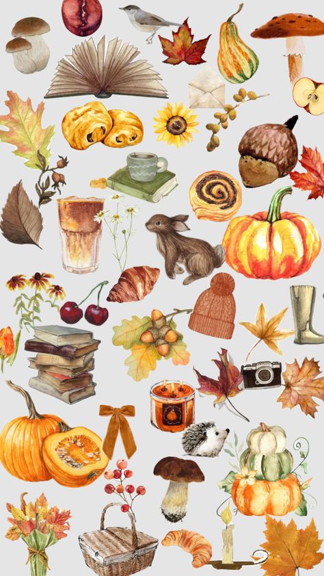 #autumn #fall #collage #wallpaper #cosyaesthetic #cosy #vibes #autumnaesthetic Fall Collage Wallpaper, Fall Leaves Background, Fall Collage, Fall Backgrounds Iphone, Autumn Phone Wallpaper, Cosy Vibes, Pumpkin Wallpaper, Collage Drawing, Collage Wallpaper