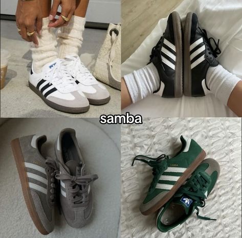 Adidas Samba Shoes, Adidas Aesthetic, Samba Adidas, Samba Shoes, Ootd Aesthetic, Pretty Shoes Sneakers, Shoes Outfit Fashion, Moda Chic, Fresh Shoes