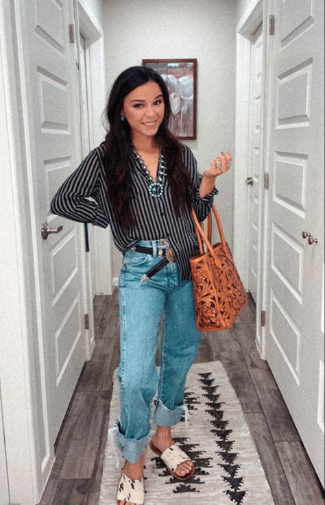 instagram- agteacherstyle Womens Punchy Outfits, Punchy Teacher Outfits, Work Western Outfit, Western Fashion Wedding Guest, Fall Wedding Guest Outfit Western, Boho Western Teacher Outfits, Thrift Store Teacher Outfits, Western Office Outfits Summer, Women’s Casual Western Outfit