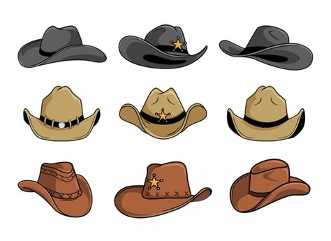 Man With Hat Vectors, Photos and PSD files | Free Download Cowboy Hat Drawing, Cowboy Draw, Man With Hat, Cowboy Hat Design, Hat Vector, Hand Carved Stamps, Cowboy Theme, Chapeau Cowboy, Flat Icons Set