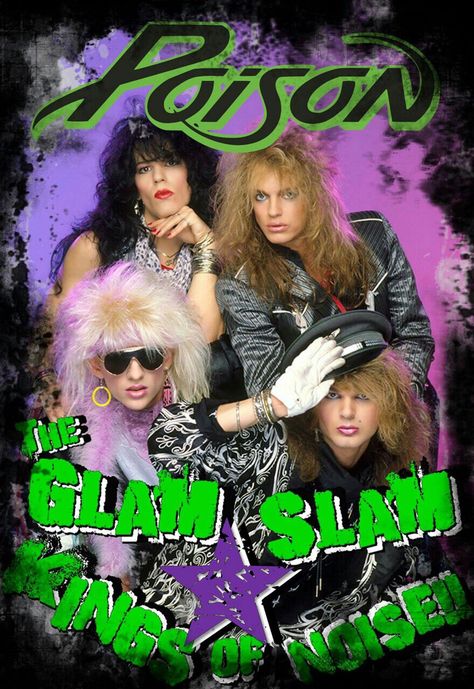 Poison Poster Band, Poison 80s, Poison The Band, Poison Poster, Poison Rock Band, Poison Band, Bret Michaels Poison, Glam Rock Bands, Pop Rock Music