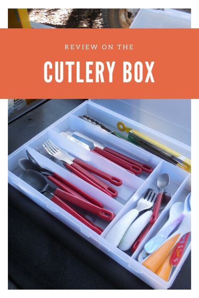 cutlery box Camping Utensil Storage, Camping Cutlery Storage, Camping Cutlery, Camping Utensils, Caravan Makeover, Family Songs, Cutlery Storage, Travel Supplies, Camp Cooking