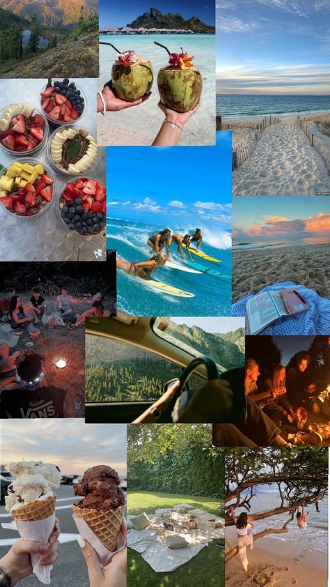 collage Summer Picture Collage, Vacation Collage, Summer Collages, Vacay Aesthetic, Beach Collage, Friends Collage, Summer Collage, Nature Collage, Instagram Collage