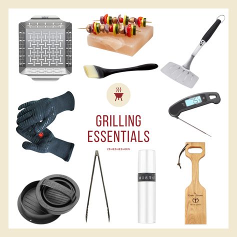 Grilling season is here, Labor Day is near and so is football season! We want to share our top 10 grilling essentials that every griller needs! You will find these necessities below, these grilling essentials also make GREAT gifts. Grilling Essentials, Outdoor Grilling, Burger Press, Basting Brushes, Heat Resistant Gloves, Hamburger Patties, Vegetable Basket, Grilling Season, Chef Gifts