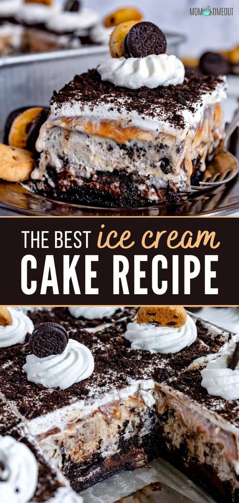 Best Ice Cream Cake, Ice Cream Dessert Recipe, Easy Ice Cream Cake, Homemade Ice Cream Cake, Cream Cake Recipe, The Best Ice Cream, Ice Cream Cake Recipe, Easy Ice Cream, Cake Easy