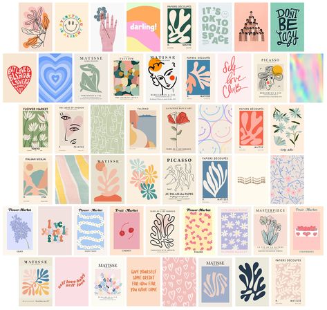 Danish Pastel Wall Collage, Aesthetic Poster Prints, Pastel Wall Collage, Room Decor Danish Pastel, Danish Aesthetic, Pastel Wall Decor, Danish Pastel Room, Danish Pastel Aesthetic, Wall Collage Decor