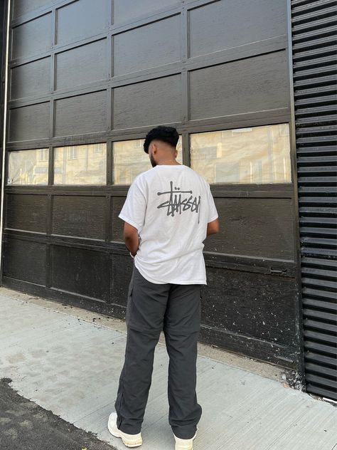 Mens Stussy Outfit, Stussy Basic Tee, Styleboard Men, Stussy Mens Outfit, Stussy Tee Outfit, Stussy Tshirt Outfit, Stussy Outfit Men, Stussy Fits, Stussy Outfits