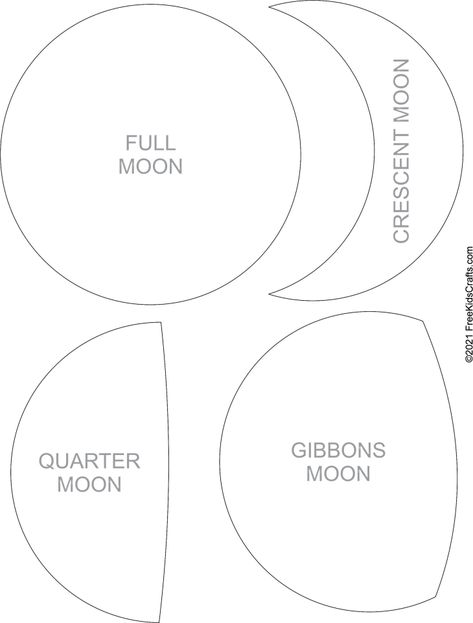 Moon Craft Sun And Moon Template Free Printable, Felt Moon Pattern, Moon Template Free Printable, Moon Sewing Pattern, Sky Templates, Applique Templates Free, Moon Phase Project, Moon Template, Felt Patterns Free