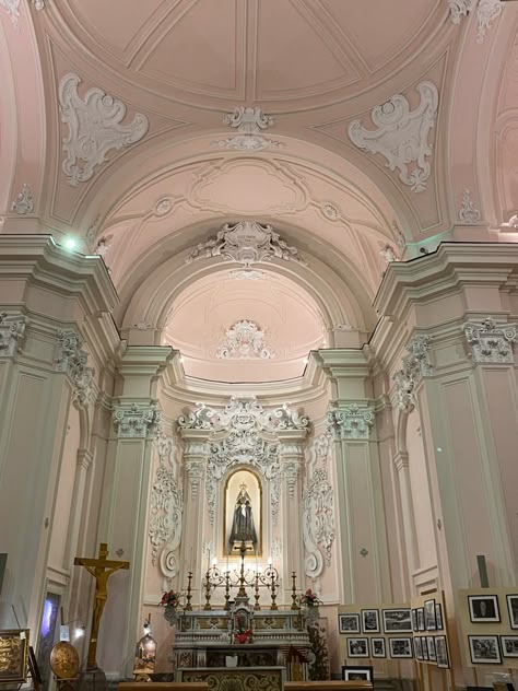 Pink Church, Catholic Core, Catholic Aesthetic, Our Father Who Art In Heaven, Gods Princess, Church Aesthetic, Italian Aesthetic, Catholic Images, Christian Girl