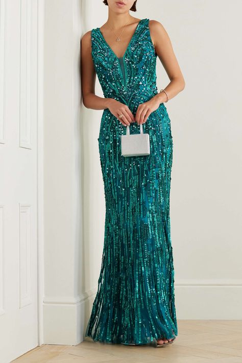 Elegant Formal Dresses Classy, Chic Evening Dress, Designer Maxi Dress, Oscar Dresses, Tulle Gown, Jenny Packham, Royal Fashion, Evening Dresses Prom, Beaded Dress