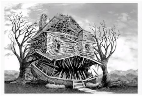 Monster House (film)/Gallery | Sony Pictures Entertaiment Wiki | Fandom Monster House Movie, House Coloring Pages, Baba Jaga, Horror Drawing, Creepy Houses, House Colouring Pages, Monster Drawing, Monster House, Horror Movie Icons