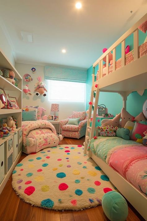 25 Inviting Sister Bedroom Ideas for a Shared Space Twin Sister Bedroom Ideas, Small Room Ideas With Bunk Beds, Room Ideas For Sisters, Small Kids Shared Bedroom Ideas, Girls Shared Room Ideas, Shared Apartment Ideas, Small Shared Room Ideas, Small Shared Room, Sisters Room Ideas Shared Bedrooms