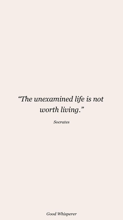 An Unexamined Life Is Not Worth Living, Values Quotes, Socrates Quotes, Study Mode, Value Quotes, Philosophical Quotes, Life Philosophy, Soul Quotes, Socrates