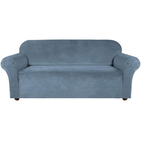 Turquoize Velvet Sofa Slipcover Stretch Couch Covers for 3 Cushion Couch Thick Soft Sofa Cover Washable Furniture Protector, Couch Covers for Dogs, Form Fit Couch Slipcover (Sofa, Stone Blue) Room Vision Board, Loveseat Covers, Large Couch, Cheap Sofas, Cushion Couch, Teachers Lounge, Ikea Sofa, Loveseat Slipcovers, Velvet Couch