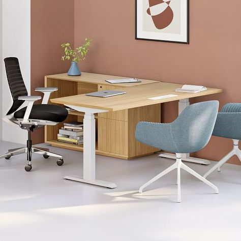 Office Reception Chair, Branch Furniture, Parsons Desk, Standing Desk Office, Computer Desks, Desk Size, Simple Desk, Stand Up Desk, Reception Chair