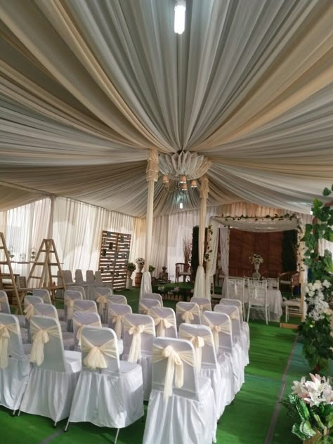 Tenda Nikahan, Tent Ceiling, Flat Ceiling, Javanese Wedding, Balloon Ceiling, Indonesian Wedding, Rustic Wedding Backdrops, Wedding Reception Backdrop, Sf Wedding