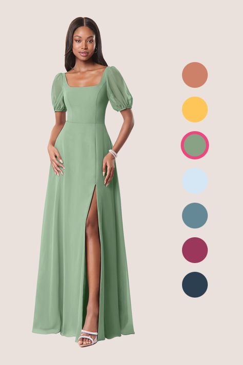 Square Neck Party Dress, Bridesmaid Gown With Sleeves, Minimalist Bridesmaid Dress, Sage Green Bridesmaid Dresses Mismatched, Whimsical Bridesmaid Dresses, Bridesmaid Dresses Sleeves, Square Neck Bridesmaid Dress, Bridesmaid Dress With Sleeves, Harley Wedding