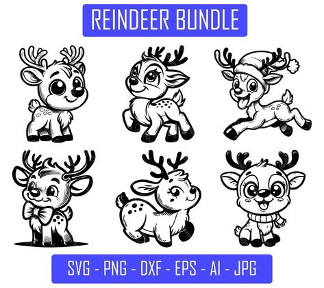 https://teuniquedesign.etsy.com/listing/1609167108 Reindeer Cricut, Free Christmas Svg, Painted Window Art, Reindeer Silhouette, Reindeer Svg, Holiday Diy Projects, Cute Reindeer, Silhouette Christmas, 3d Christmas