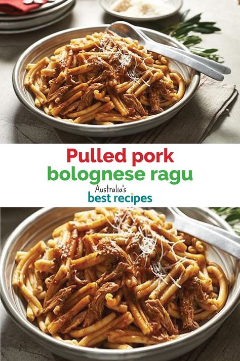 One of the easiest dishes to prepare, this slow cooked pork ragu is packed with flavour! Pork Bolognese, Pork Ragu, Slow Cooked Pork, Yummy Pasta Recipes, Easy Dishes, Slow Cooked, Inspired Recipes, Family Favorites, Pulled Pork