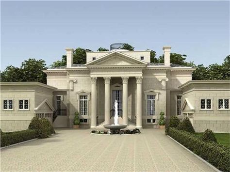 Southern Style House Plans, Rose House, Large House, European House, Ft Worth, Ranch House Plans, Luxury House Plans, Mansions Luxury, Greek Revival