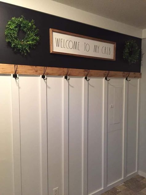 Mudroom Decor, Board And Batten Wall, Mudroom Design, Home Entrance Decor, Home Diy Decor, Entrance Decor, Home Diy Projects, Updating House, House Entrance