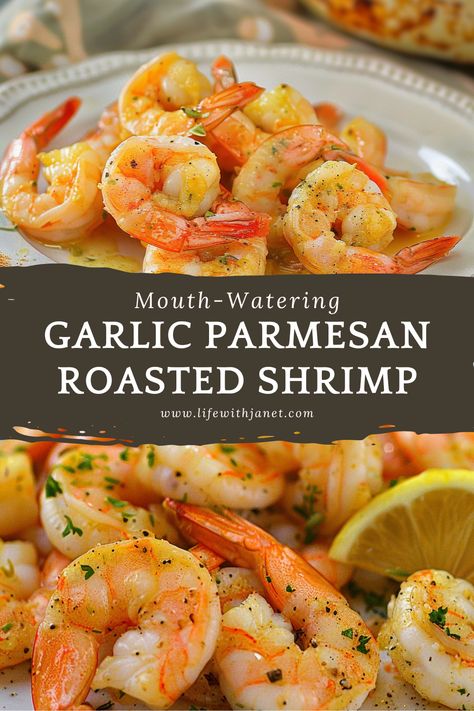 Garlic Parmesan Roasted Shrimp Clam And Shrimp Recipes, Ww Seafood Recipes, Shrimp Lunch Recipes, Oven Shrimp, Shrimp Dinner Ideas, Shrimp In The Oven, Frozen Shrimp Recipes, Roasted Shrimp Recipes, Shrimp Casserole