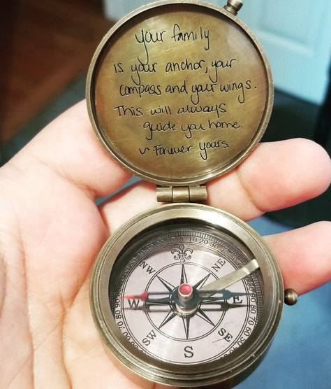 Compass Engraving Quotes, Staff Magic, Compass Navigation, Fall River Massachusetts, North South East West, Anniversary Gifts For Men, Love My Parents Quotes, Fall River Ma, Engraved Compass