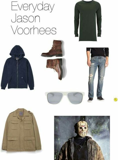 Jason Voorhees everyday outfit Diy Jason Voorhees Costume, Jason Voorhees Outfit, Jason Costume, Jason Voorhees Costume, Diy Costumes Men, Jason Voorhees, Cute Halloween Costumes, Everyday Outfit, Mens Costumes