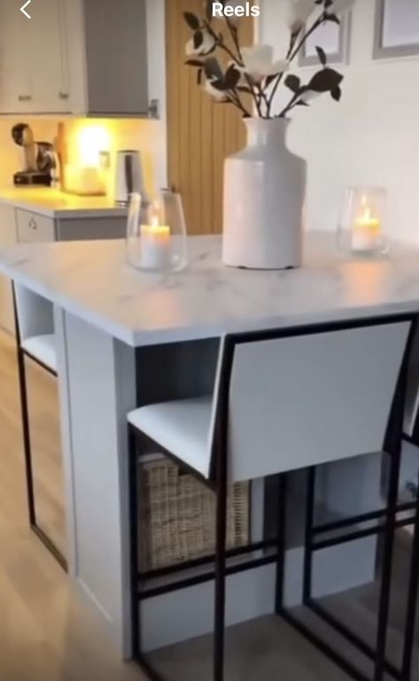 Ikea kitchen Island Hacks – best 4 crafts.com Ikea Tornviken Island Hack, Diy Kitchen Bar, Ikea Island Hack, Cheap Ikea Desk, Kitchen Island Ends, Kitchen Island Hack, Diy Island, Ikea Island, Dresser Kitchen Island