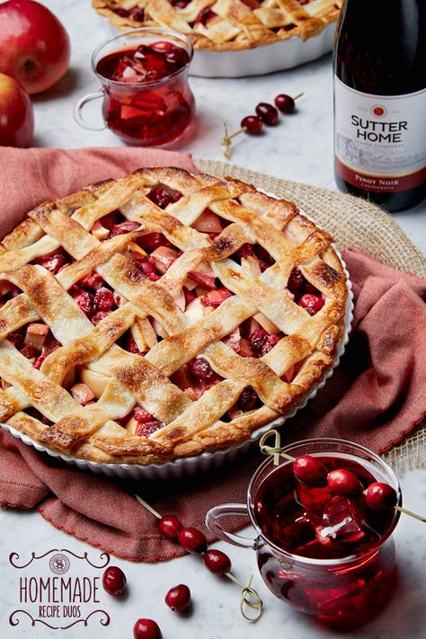 Our Strawberry-Apple-Cranberry Pie recipe is sure to bring everyone to the table this holiday season. Fill your bellies, and your home, with love. Get this happy go holiday recipe. SutterHome.com Apple Cranberry Pie Recipe, Apple Cranberry Pie, Cranberry Pie, Cranberry Apple, Wine Pairings, Christmas Week, Wine Food Pairing, Strawberry Pie, Apple Cranberry