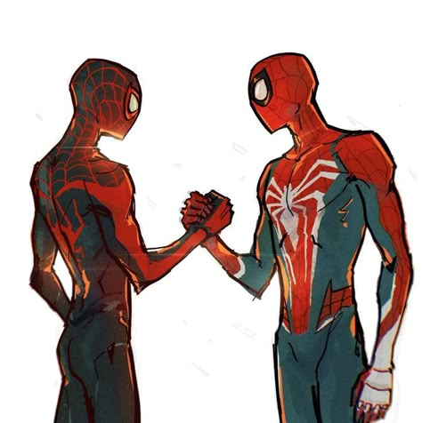 Peter Parker And Miles Morales, Spider Man Game, Spiderman Fanart, Image Spiderman, Spiderman Drawing, Spider Man Art, Spiderman Art Sketch, Miles Morales Spiderman, Spider Art