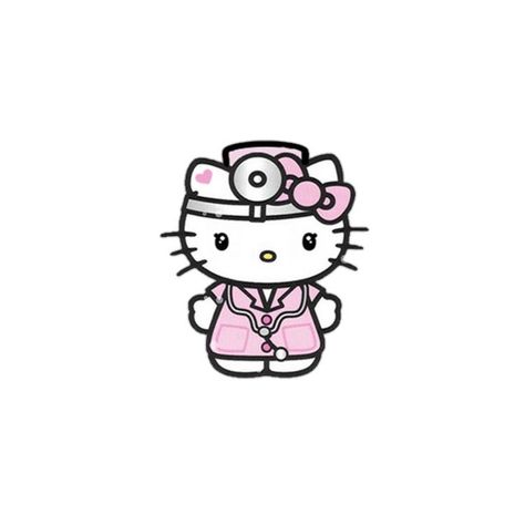 Doctor Icon, Nurse Cartoon, Hello Kitty Pfp, Doctor Stickers, Kitty Pfp, Images Hello Kitty, Kuromi Sanrio, Hello Kitty Images, Hello Kitty Aesthetic