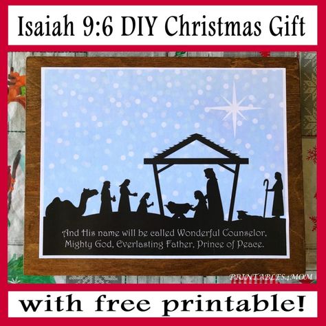 Isaiah 9:6 DIY Christmas Gift - Printables 4 Mom Isaiah 9 6 Printable, Free Printable Quotes, Isaiah 9 6, Isaiah 9, Wonderful Counselor, Gift For A Friend, Kids Church, Holiday Activities, Printable Gift