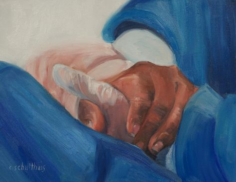 Nursing Artwork, Nursing Painting, Hospital Painting, Healthcare Artwork, Nursing Portfolio, Nursing Art, Doctor Painting, Healthcare Art, Doctor Drawing