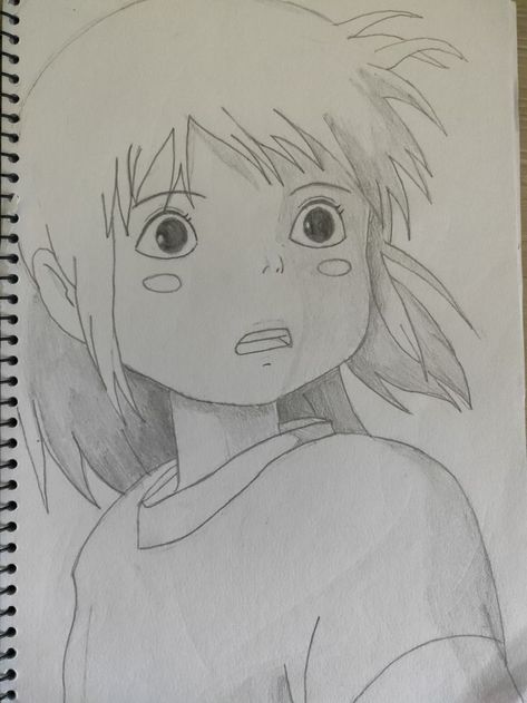 Studio Ghibli anime Chihiro Drawing, Studio Ghibli, Drawing Sketches, Good Movies, Female Sketch, Sketch, Humanoid Sketch, Drawings, Art