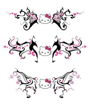 Hello Kitty Lower Back Tattoo, Hello Kitty Tattoo Ideas, Tatuaje Hello Kitty, Kitty Tattoos, Tramp Stamp Tattoos, Hello Kitty Tattoos, Sharpie Tattoos, Tramp Stamp, Cute Little Tattoos