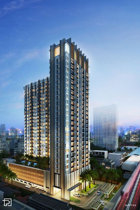 Condominium Design | Architect | Plan Associates Co., Ltd. #Condo #CondoLiving #Condominiums #BoKnowsCondos High Rise Condominium, Condo Facade, Condominium Facade, Architect Plan, High Rise Apartment, Condominium Architecture, Condominium Design, Facade Architecture Design, Residential Building Design