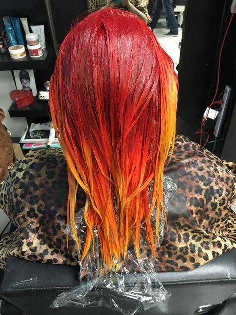 Hairstyle Sketches, Fire Ombre Hair, Fire Hair Color, Hair Color Placement, Flame Hair, Phoenix Hair, Guy Hair, Sunset Hair, Hair Inspired