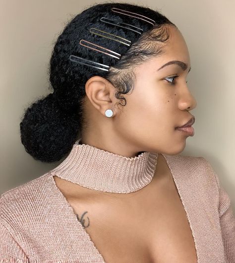 Happy Friday!! Here’s a ‘Quick Low Bun Hairstyle’ to rock this weekend! • • Styling Clips @ultabeauty #ultabeauty . . . . . #natural… Braided Bun Styles, Black Hair Bun, Donut Bun Hairstyles, Hair Expo, Natural Hair Movement, Low Bun Hairstyles, Natural Hair Tutorials, 4c Natural Hair, Bun Hairstyle