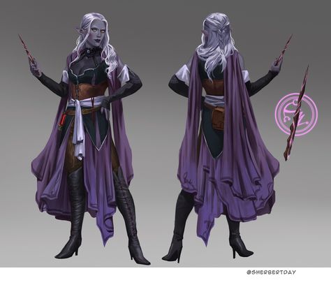 Wild Magic Sorcerer Character Art, Drow Alchemist, Drow Arachnomancer, Drow Cleric Eilistraee, Dnd Wild Magic Sorcerer, Drow Rouge, Drow Sorcerer Female, Drow Elf Female Character Design, Dnd Drow Character Design