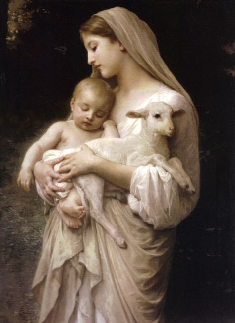 Henri Fantin Latour, Arte Grunge, William Adolphe Bouguereau, Madonna And Child, Blessed Virgin Mary, Blessed Mother, Mother Mary, Religious Art, Painting For Kids