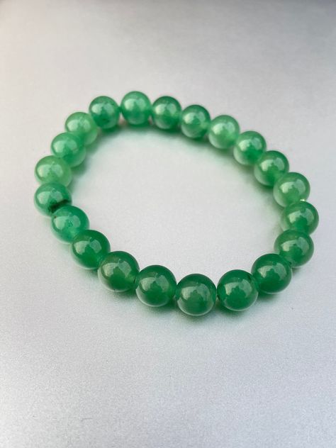 Green Aventurine Jewelry, Green Aventurine Bracelet, Aventurine Bracelet, Aventurine Jewelry, Round Bracelet, Aventurine Stone, Wear Green, Stackable Bracelets, Chakra Stones