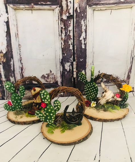 Charro Quinceanera Centerpieces, Western Party Centerpieces, Cowboy Centerpieces, Boot Centerpiece, Western Centerpieces, Cactus Centerpiece, Cowboy Party Decorations, Cowboy First Birthday, Western Table