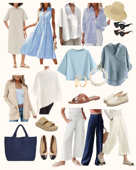 Plus Size Coastal Fashion, Coastal Grandmother Capsule Wardrobe, Plus Size Coastal Grandmother, Fall Coastal Outfits, Naghedi Bag, Mom Aesthetic Outfit, Grandmother Clothes, Grandmother Style, Corporate Girly