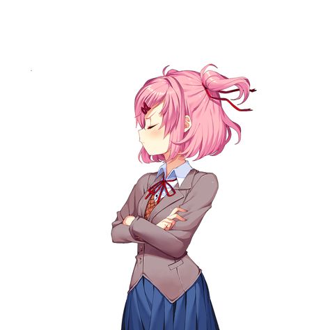 Unused Natsuki Sprite | Doki Doki Literature Club | Know Your Meme Natsuki Ddlc, Oki Doki, Doki Doki Literature Club, Rap Beats, Cute Games, Doki Doki, Literature Club, World Of Books, Body Poses