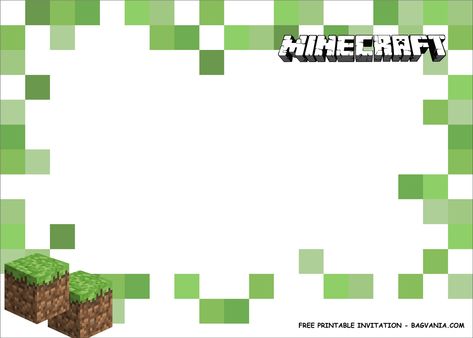 Cool (FREE PRINTABLE) - Minecraft Birthday Party Kits Template #free #freeinvitation2019 #birthday #disney #invitations #invitationtemplates Minecraft Party Invitations, Minecraft Birthday Card, Printable Minecraft, Minecraft Invitations, Minecraft Templates, Minecraft Birthday Invitations, Camo Birthday Party, Birthday Card Template Free, Minecraft Theme