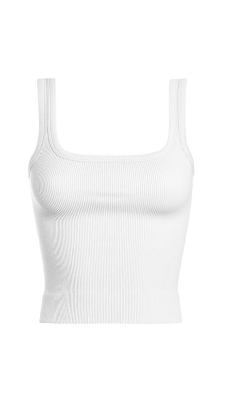 How To Style A White Tank Top, White Tank Top Png, Clothes With White Background, Aesthetic Tank Tops, Female Tank Top, Cute White Tank Top, White Tank Top Outfit, At Home Clothes, White Tanks