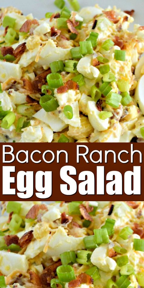 Ranch Egg Salad, Egg Salad Recipe Easy, Best Egg Salad Recipe, Classic Egg Salad, Keto Salad, Egg Salad Sandwiches, Egg Salad Recipe, Cold Salad, Best Salad Recipes